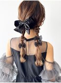 シックで可愛いツインアレンジ