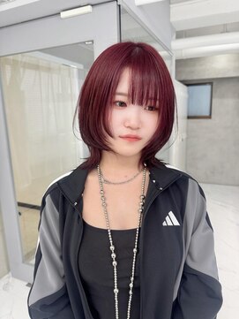 スウィープ 平尾(sweep) カシスレッド/レイヤーボブ/チェリーレッド