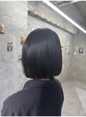 王道ミニボブ×グレーブラックカラー