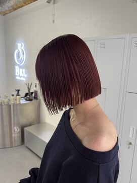 ブリーチなしカラーボルドー