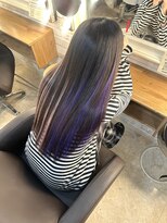 ヘアメイクサロン ゼロ(ZERO)&nbsp;大量のメッシュでツートン風に(^-^)