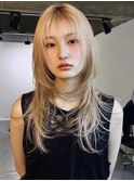 レイヤーカット/ウルフカット/ブリーチーカラー/ダブルカラー