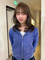 ニコフクオカヘアーメイク(NIKO Fukuoka Hair Make)&nbsp;【NIKO】ブリーチなしダブルカラー.オリーブベージュ.レイヤー