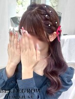 ベルグロー 原宿(BELLEGROW)&nbsp;両サイド編みこみヘア ヘアセット/ヘアアレンジ/ヘアメイク