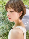 小顔 ひし形シルエットショートボブ/横浜髪質改善