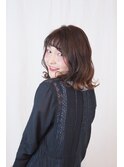 外ハネ×無造作ウェーブ