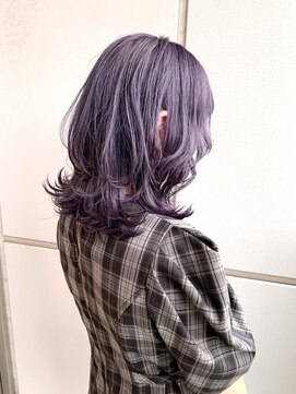 コーゾーギンザ 上野御徒町店(KOZO GINZA) ミディアムウルフ/くびれヘア/エギョモリ/ヨシンモリ/パープル