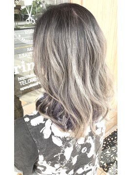 トリニティ(trinity) ブリーチダブルカラー・インナーカラー・グレージュ・パープル☆