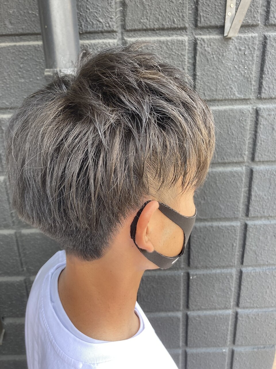 メンズ】ツーブロック×グレーアッシュ：L157600262｜エイチヘアー