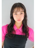 大人可愛い2wayバング/くびれロングゆるパーマ透明感<横浜>