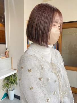 イロプラスソイ(iro + soi) ▲プツッと内巻きボブ×チェリーブラウン▲