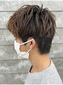 メンズショートマッシュパーマスパイラルパーマニュアンスパーマ