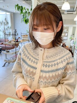 オブジェ シエル(obje't ciel) 【obje’t ciel】くびれボブ/アプリコットブラウン【宮崎 太揮】