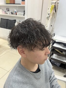 ディオ 町田店(DIO) 前下がりマッシュ×波巻きスパイラルパーマ【メンズパーマ】