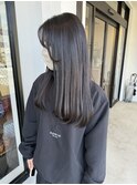20代30代寒色系カラーシースルーバンク艶感ロングレイヤー