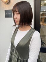トナリ(tonari) 外ハネボブ　こっくりブラウン　10代20代【鹿児島中央駅】