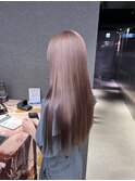 デザインカラー/レイヤーカット/ウェットヘア/オリーブベージュ
