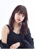 【La fith】ラベンダーブラウン×コテ巻き風パーマ