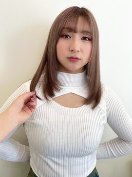 ウシワカマル ミライ(USHIWAKAMARU MIRAI) ピンクブラウン/ハイトーンカラー/レイヤーカット