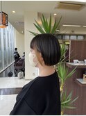 イメチェン/ホワイトブロンド/外ハネボブ/ワイドバング/成田富里