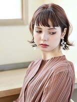 カナン(CANAAN)&nbsp;ボブ/フルバング/ピンクブラウン/デザインカラー/ウェットヘア