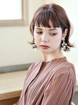 カナン(CANAAN) ボブ/フルバング/ピンクブラウン/デザインカラー/ウェットヘア