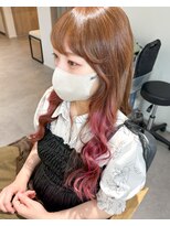 ゼン(ZEEN)&nbsp;髪質改善カラー×インナーカラー(シアーピンク) 札幌美容室ZEEN