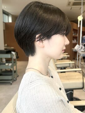ノラギンザユー(NORA GINZA/U) 丸みショートマッシュショートコンパクトショート前髪あり透明