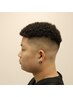 【針金パーマ】フェードカット+ショートアフロ<吉祥寺/MEN’S><理容室>