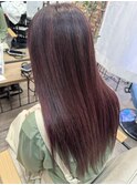 ハイライト白髪ぼかし30代40代50代60代ピンク前髪ありレイヤー
