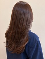 ビューティシモ 川越(Beautissimo)&nbsp;髪質改善カラー ブラウンベージュ ツヤ髪 顔回りレイヤー