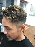 メンズパーマ+メッシュ
