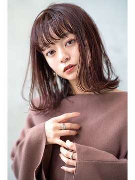 オースティン 門前仲町(AUSTIN) 大人かわいい前髪セシルカットココアブラウンフリンジウェーブ