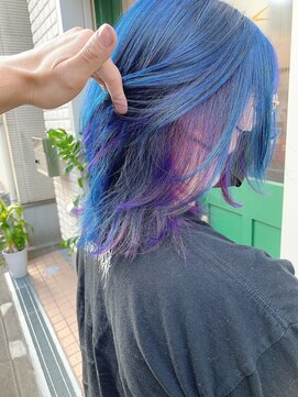 プチメゾントウキョウ(Petit Maison Tokyo) ケアブリーチダブルカラー_ネイビー&ブルーバイオレット