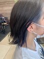 アース 福岡新宮店(HAIR&MAKE EARTH) イヤリングカラーブルー系カラーでクールなイメージに