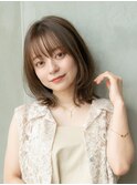 大人かわいい/小顔/ミディアムレイヤー/20代30代40代