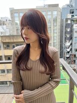 ロンド ストラーダ 心斎橋(Lond strada)&nbsp;韓国前髪顔周りロング×デザインカラー[心斎橋/髪質改善]