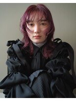 ハル ヘアスタジオ(haRu hair studio)&nbsp;レイヤー×ピンクカラー