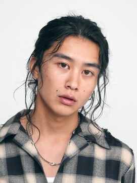 フィフス 神南(fifth) 渋谷メンズロングヘアーセンターパートスパイラルパーマ緩め●