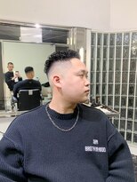 メリケンバーバーショップ フクオカ(MERICAN BARBERSHOP FUK)&nbsp;べリーショートダークアッシュニュアンスパーマ韓国マッシュ