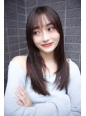 髪質改善大人可愛いストレートロング艶バイオレット20代30代40代