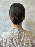 結婚式お呼ばれタイトシニヨン／ヘアセット/カシニヨン/アレンジ