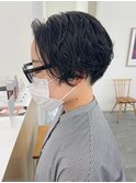ハンサムショートにゆるパーマ