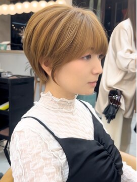 ロンドシエル 横浜(Lond ciel) 前髪×韓国美人ショート×マロンベージュ【横浜ショート/王道】