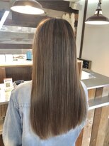 サンタフェ 岐阜島店(Santa'Fe) Santa'Fe式脱白髪染め白髪ぼかしカラー/ロング