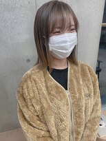 エウペ 渋谷(WEUPE)&nbsp;斜めバング/グレージュカラー/デザインカラー/シルキーベージュ