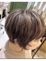 オモルフィ ひばりヶ丘店(Omorfi)&nbsp;ハイライト×アッシュオリーブ×白髪ぼかし