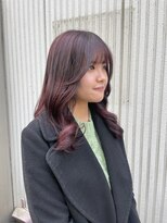 アッシュ 下北沢店(Ash)&nbsp;ブリーチ1回ワインレッドカラー