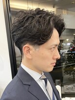ヘアーアイスカルテット(HAIR ICI QUARTET) 20代30代40代メンズビジネスツーブロックアッシュブラック