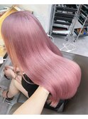 9131ミルクティーピンクハイトーンカラーベビーピンク韓国ヘア